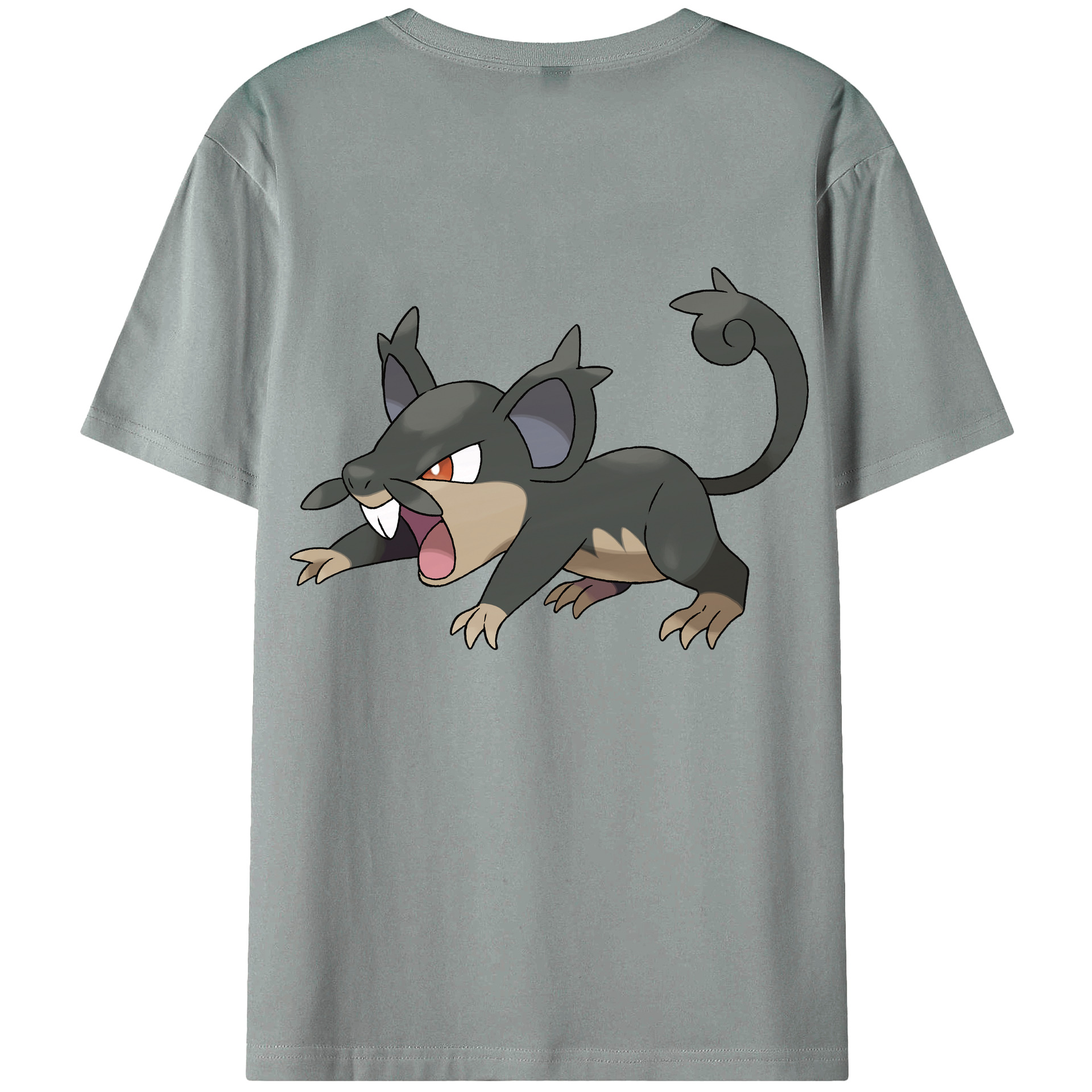 （画像用） ポケットモンスター Pokémon 綿100％ メンズ半袖Tシャツ（バックプリント） 通気性